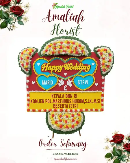 Papan Bunga Pernikahan Derik